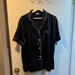 Luxurious Women’s Black Satin Pajamas